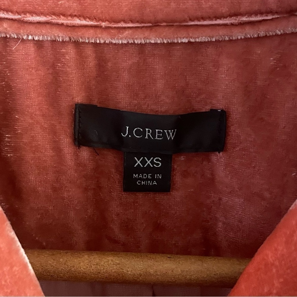 J.Crew Velvet Rust Patch Pocket Pullover Top Sz X… - image 2